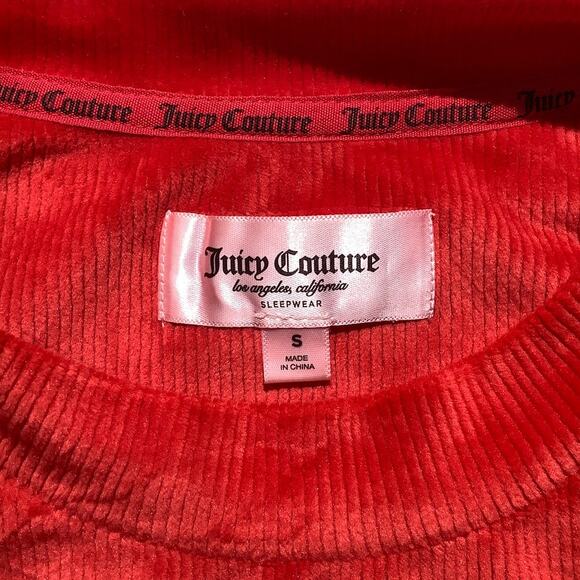 Juicy Couture Girls Size S Long Sleeve Top – Velour, Rhinestone Logo, Sleepwear - Picture 3 of 6